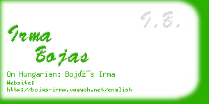 irma bojas business card